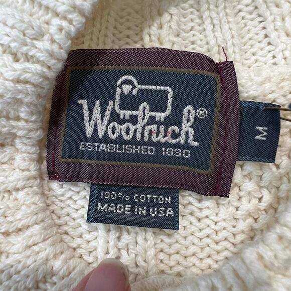 Vintage Woolrich Cable Knit Tunic Sweater Made In USA Women’s M Cotton NEW NOS - Picture 7 of 15